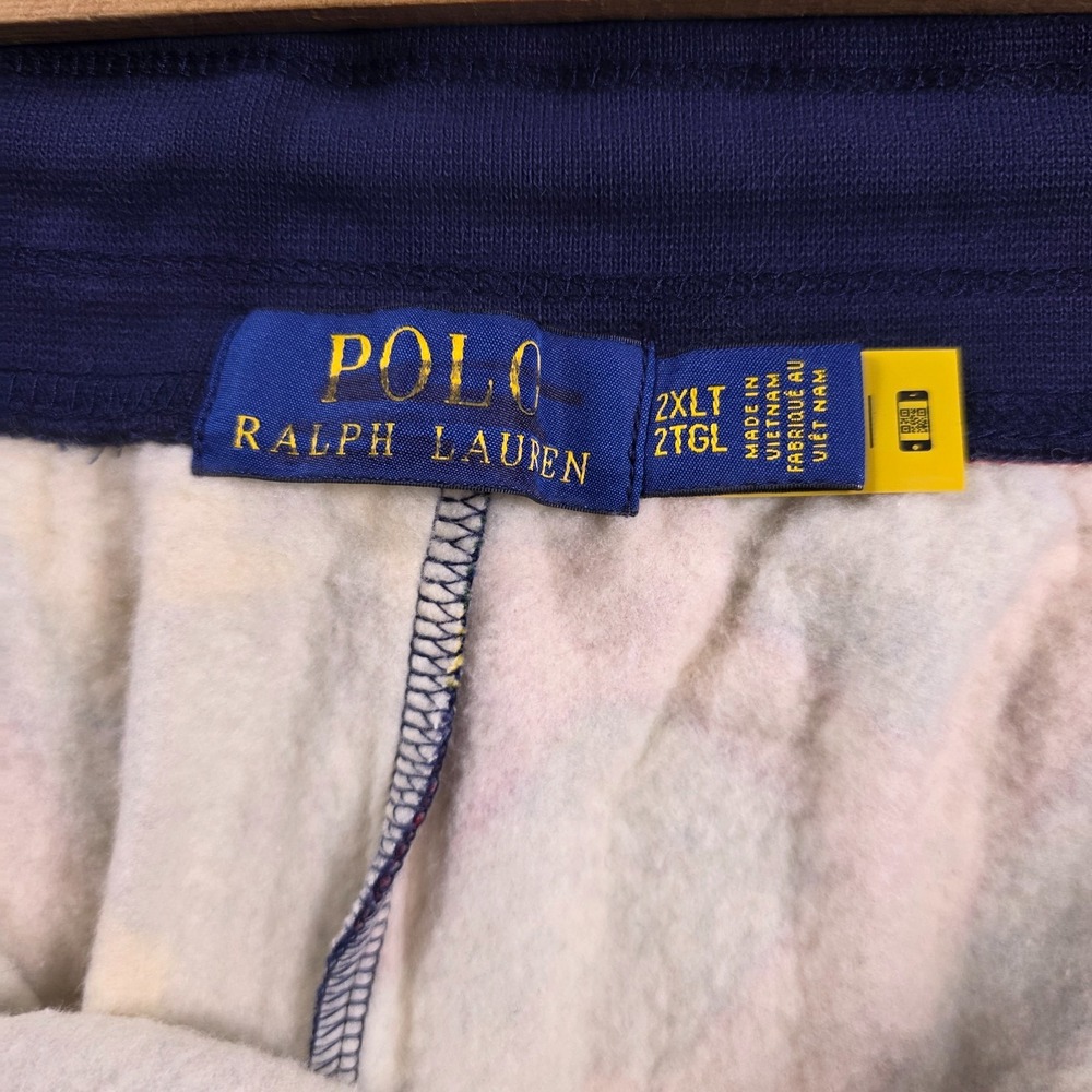 Polo Ralph Lauren Pennant Fleece Shorts Mens 2XLT Collegiate Logo Pep Rally - Picture 2 of 10